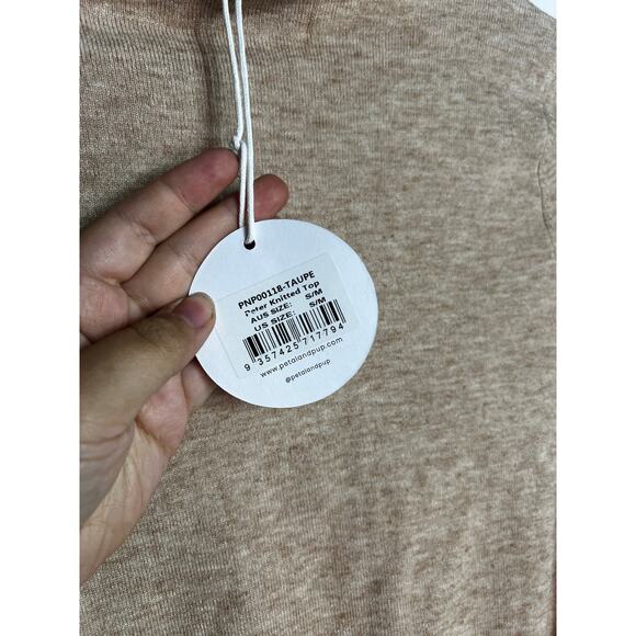 Petal & Pup Peter Long Sleeve Knit Top in Taupe Size S/M  NWT - Picture 7 of 8